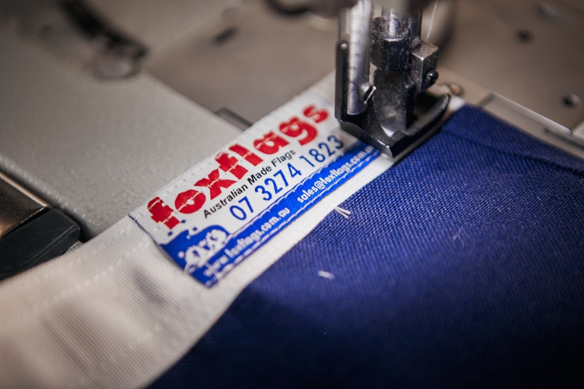 All of our flags are manufactured in our factory in the suburb of Salisbury, southside Brisbane,